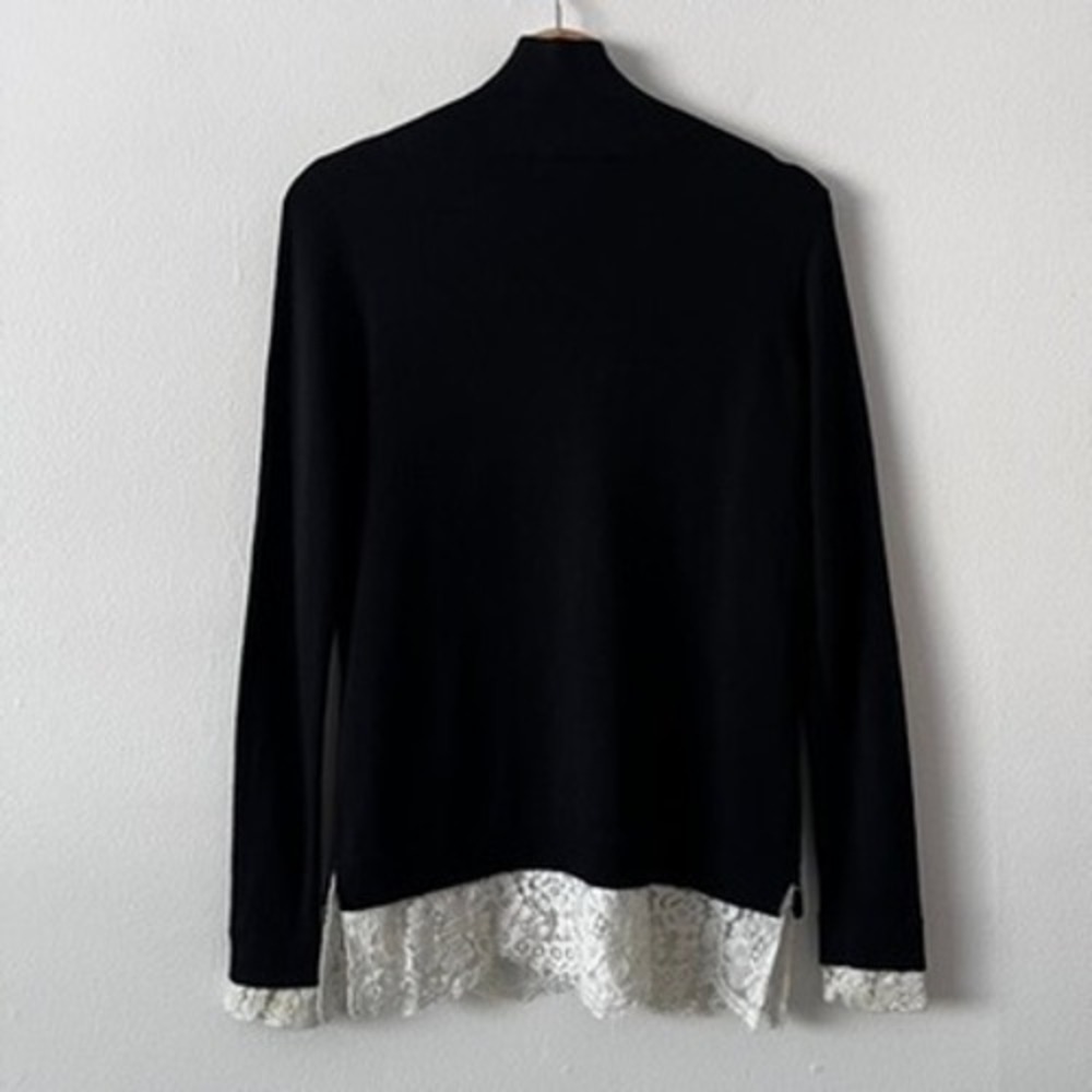 C by Bloomingdale's‎ Cashmere 100% Cashmere Layered Look Sweater Black size XS - Picture 4 of 13